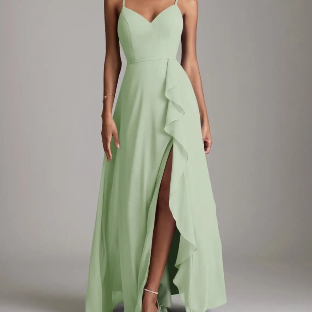 Azazie Naeem Dusty Sage Gown Size A4